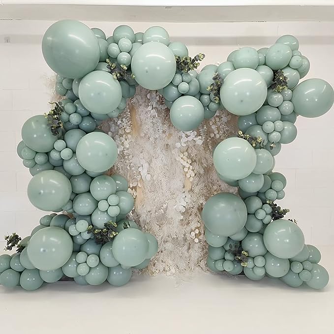 Mint Green Balloon Arch - Pixilated