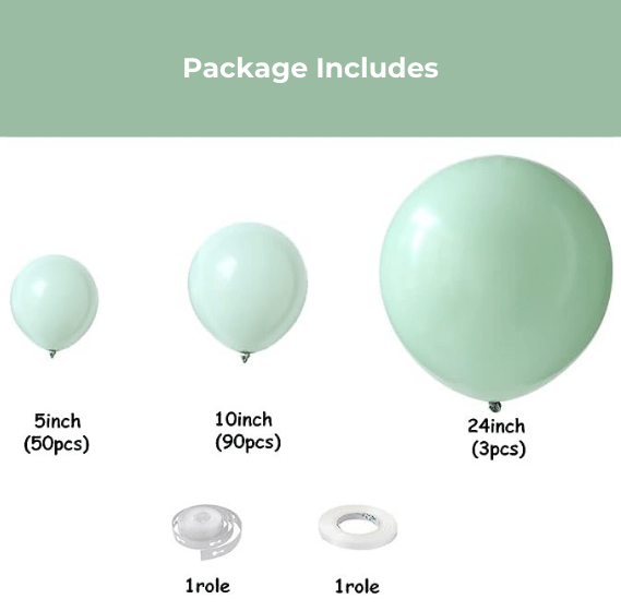 Mint Green Balloon Arch - Pixilated