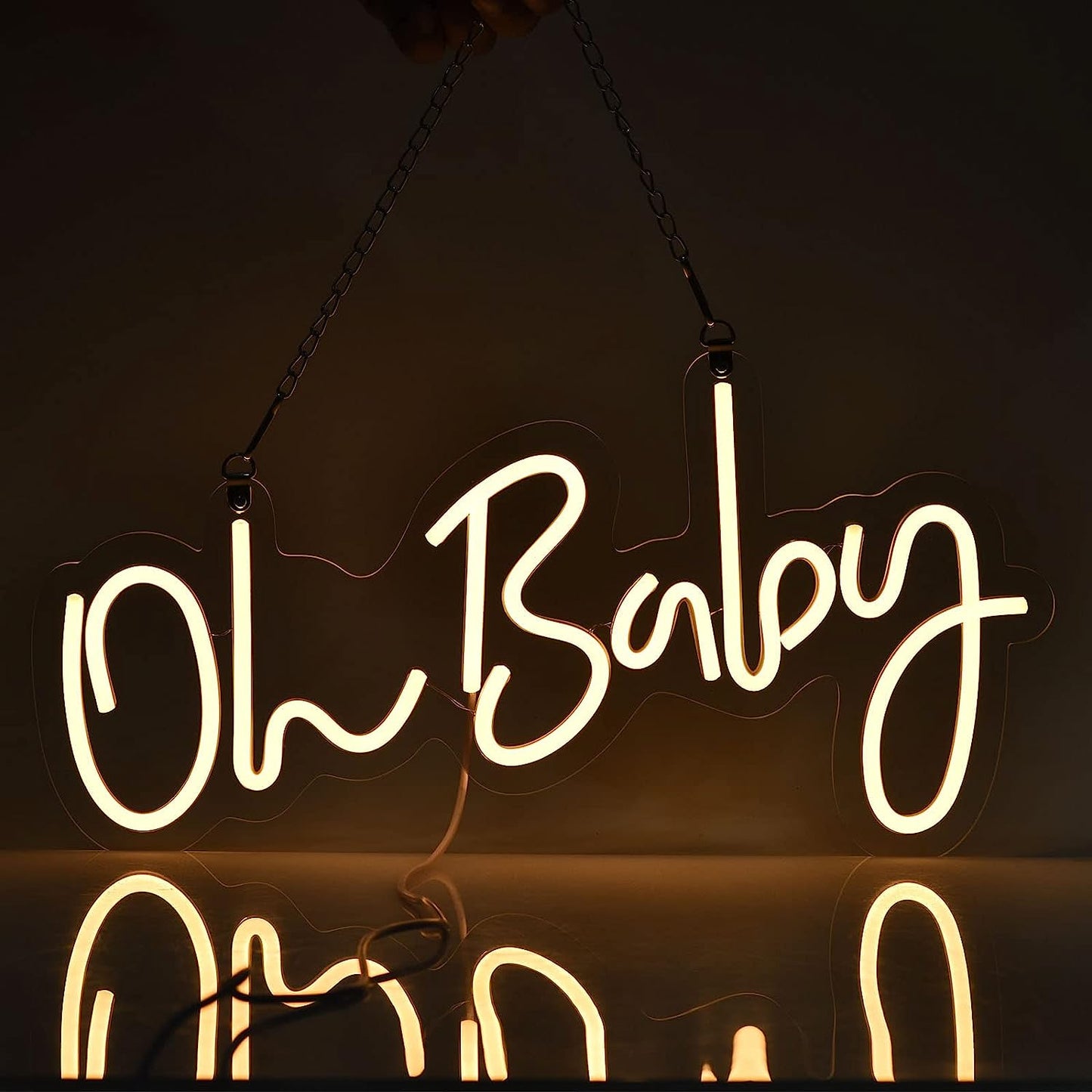 Oh Baby Neon Light Sign - Pixilated