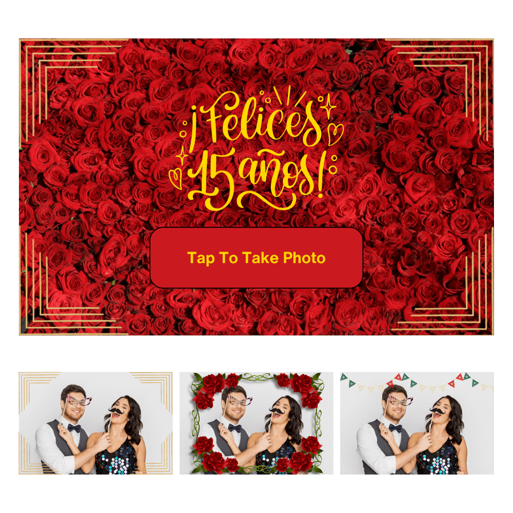 Quinceanera Photo Booth Theme - Pixilated