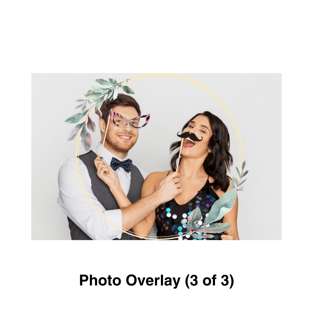 Sage Grey Color Photo Booth Theme - Pixilated