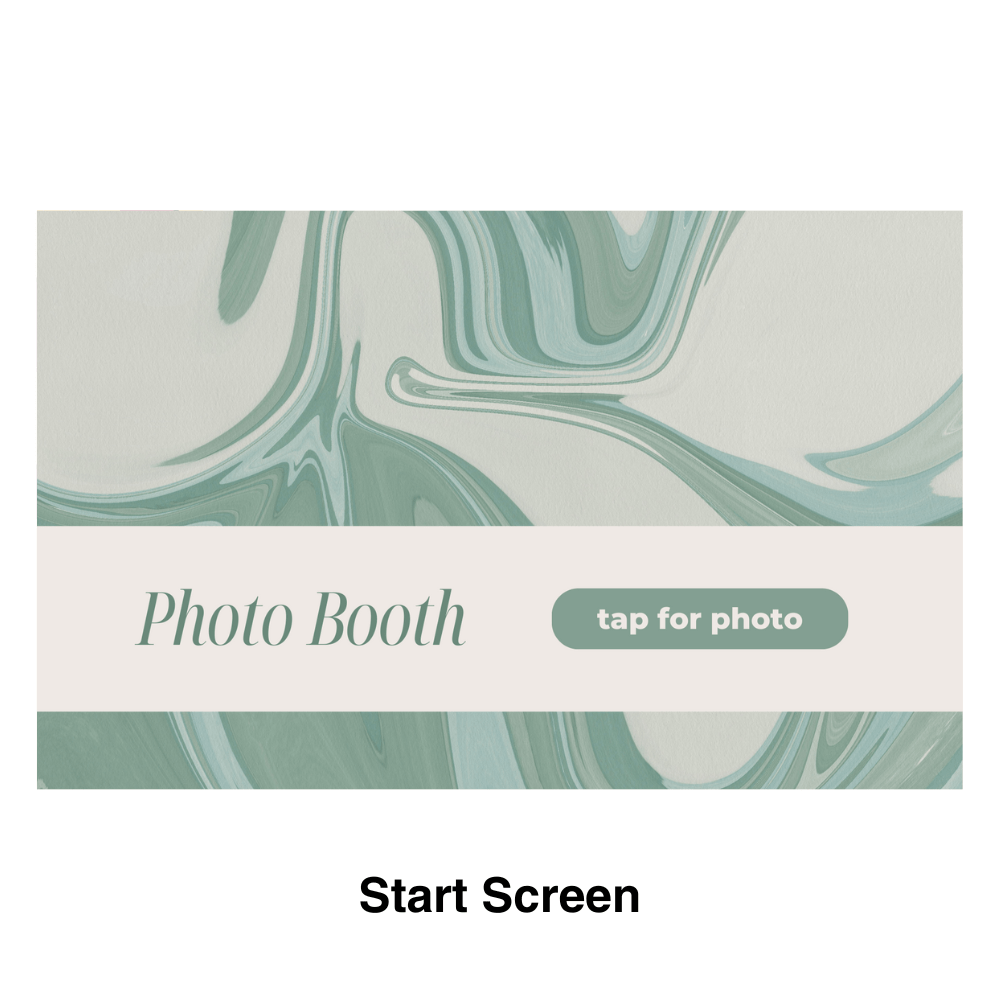Sage Grey Color Photo Booth Theme - Pixilated