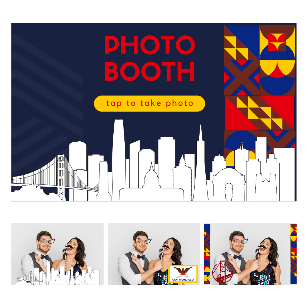San Francisco Photo Booth Theme - Pixilated