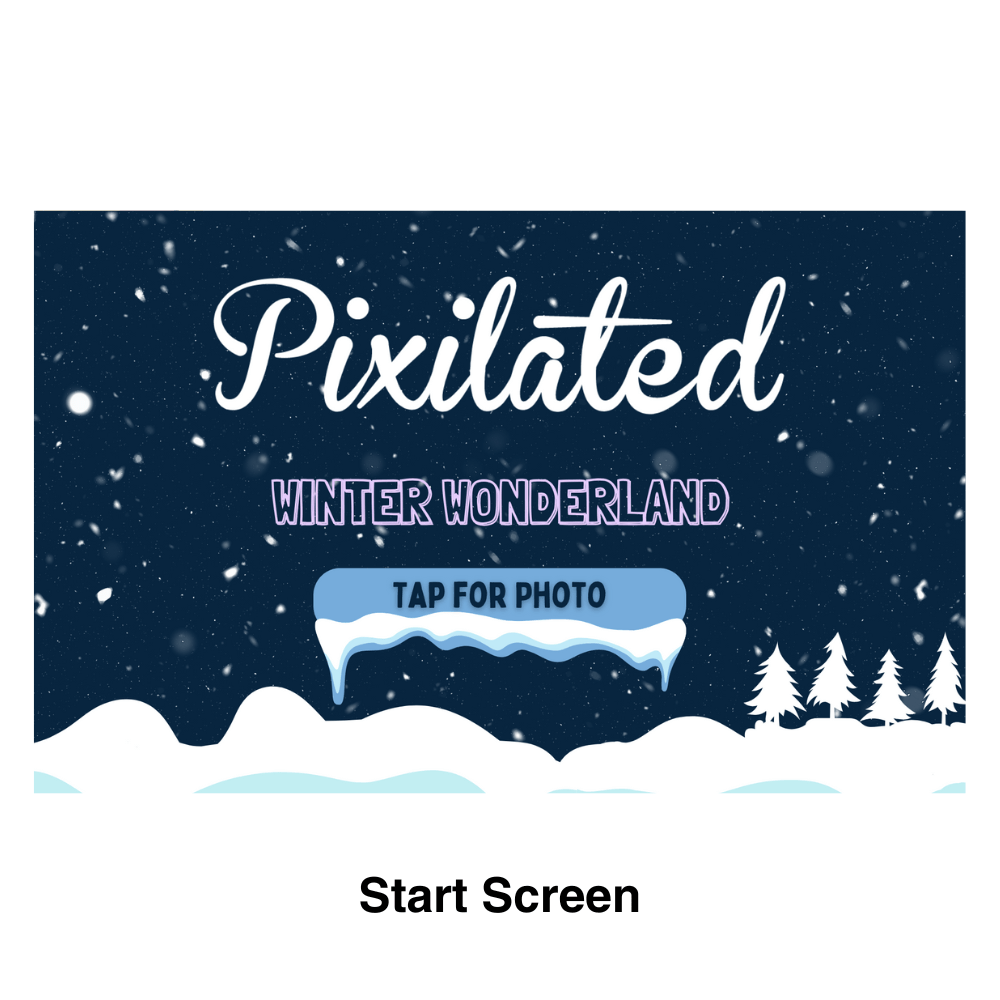 Snowy Winter Wonderland Photo Booth Theme - Pixilated