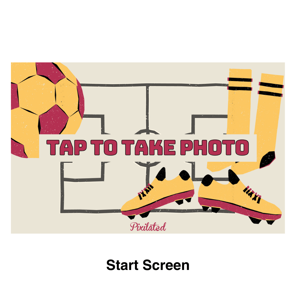 Soccer Photo Booth Theme - Pixilated