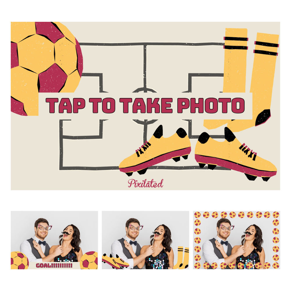 Soccer Photo Booth Theme - Pixilated