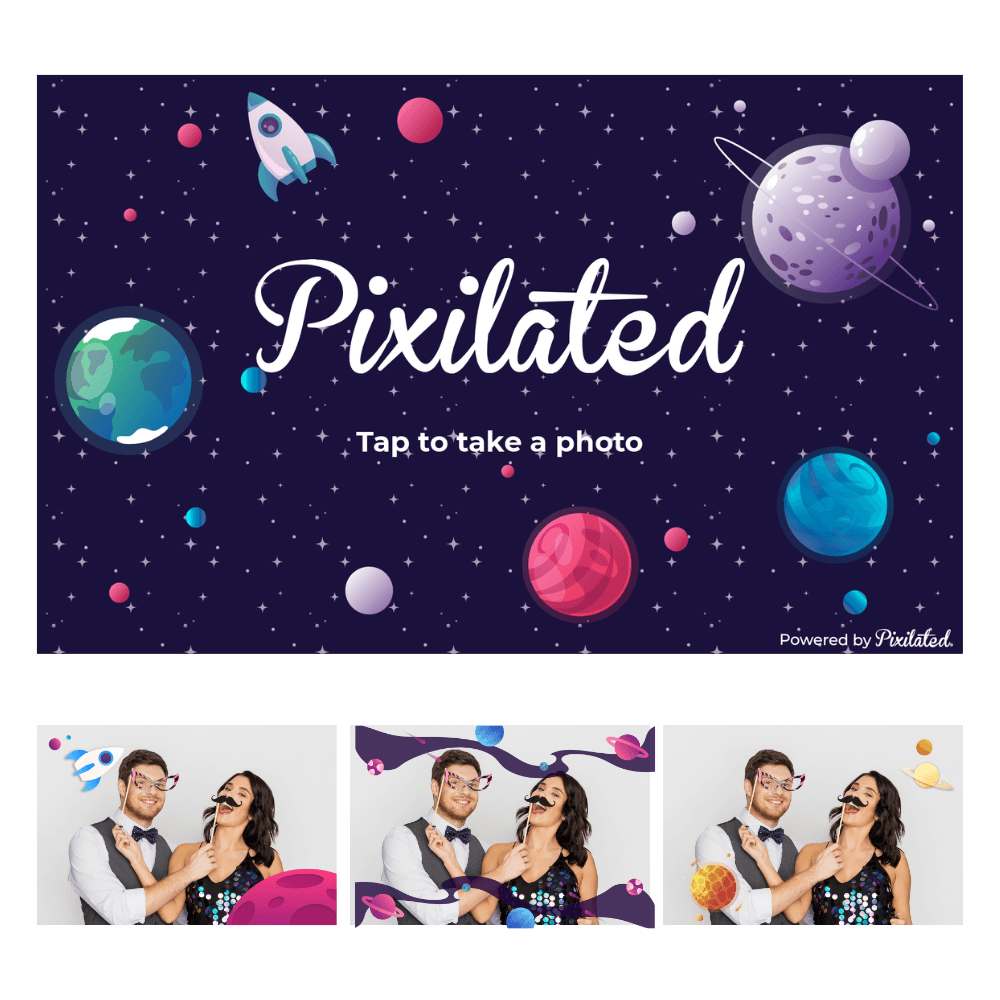 Space Photo Booth Theme - Pixilated