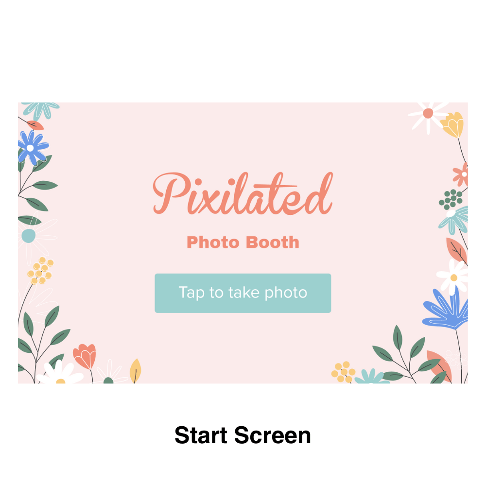 Spring Flower Photo Booth Theme - Pixilated
