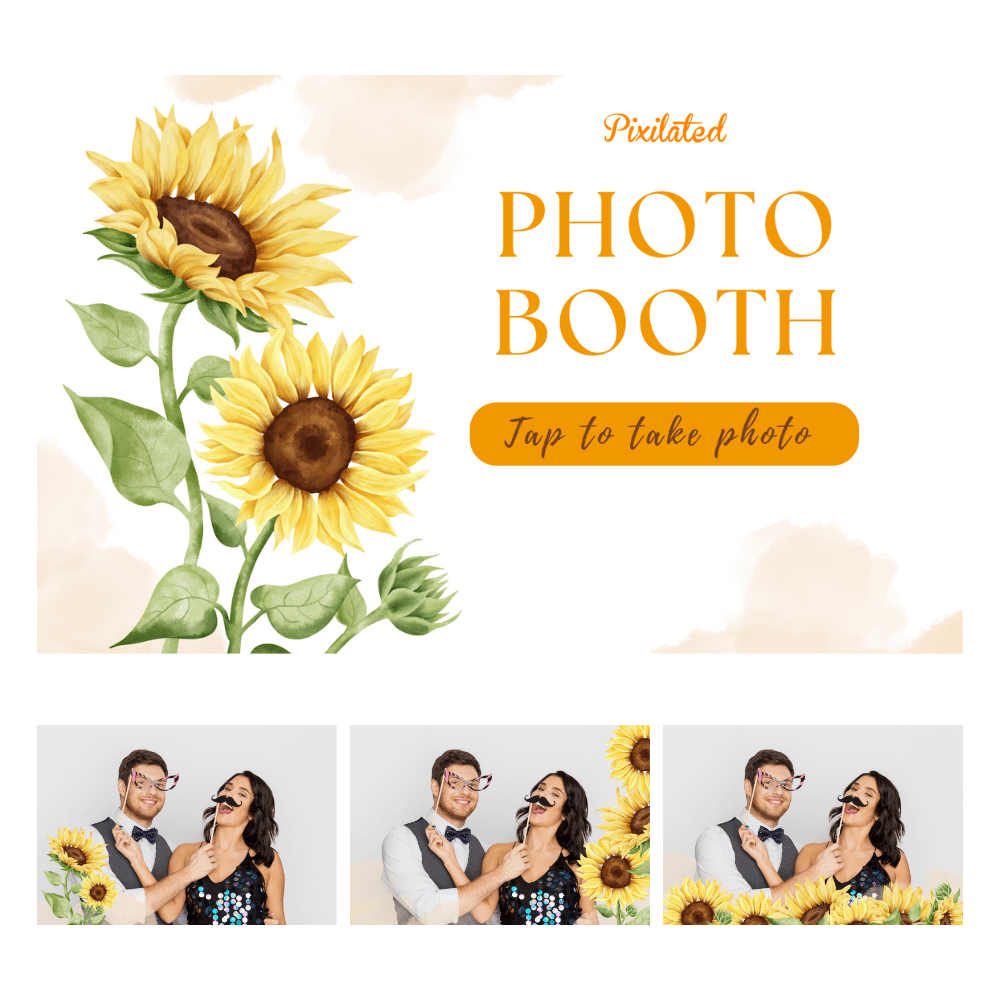 Sunflower Photo Booth Theme - Pixilated