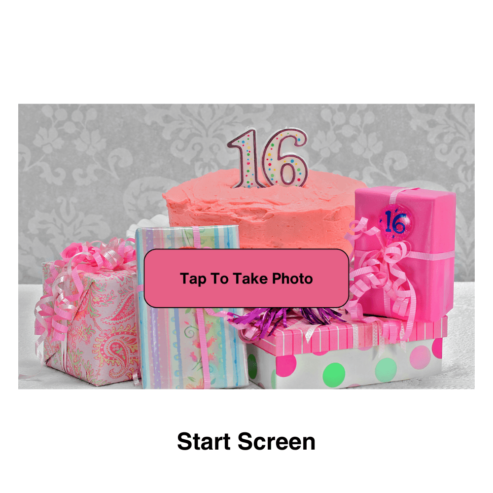 Sweet 16 Photo Booth Theme - Pixilated