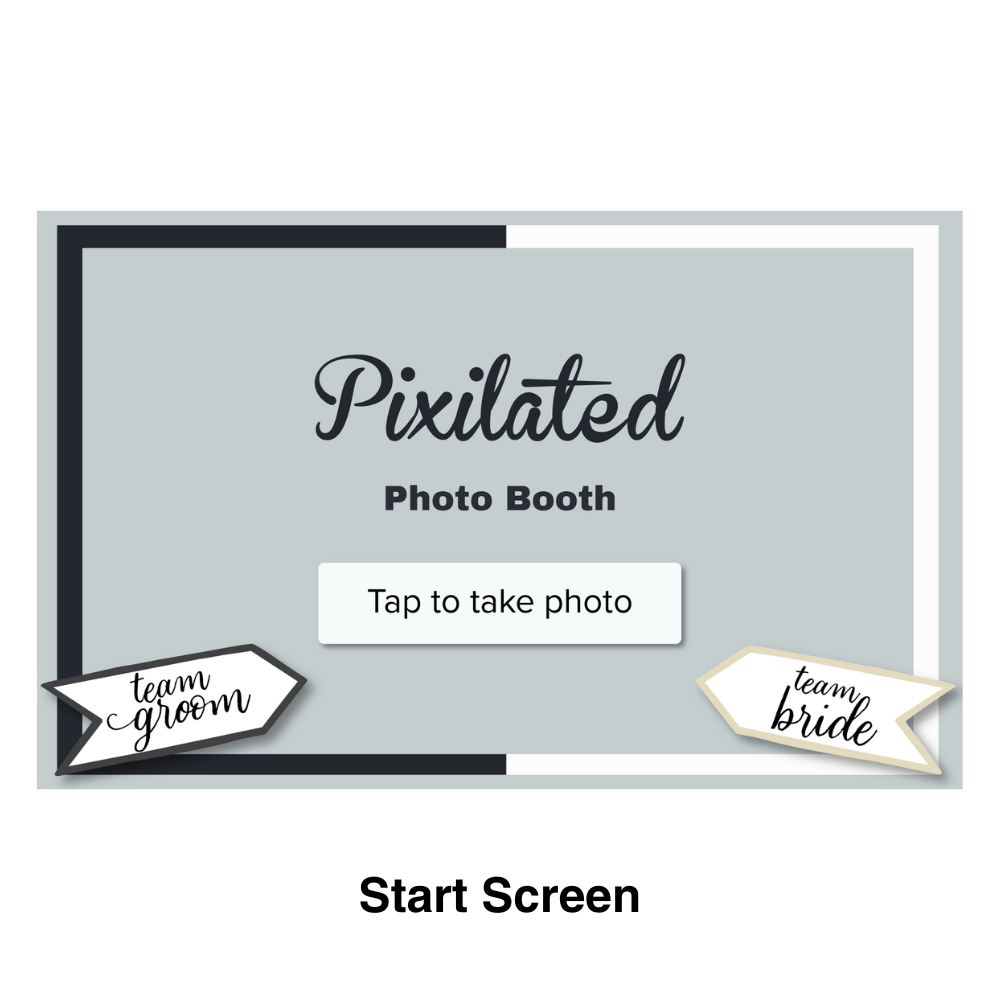 Team Bride vs. Team Groom Photo Booth Theme - Pixilated