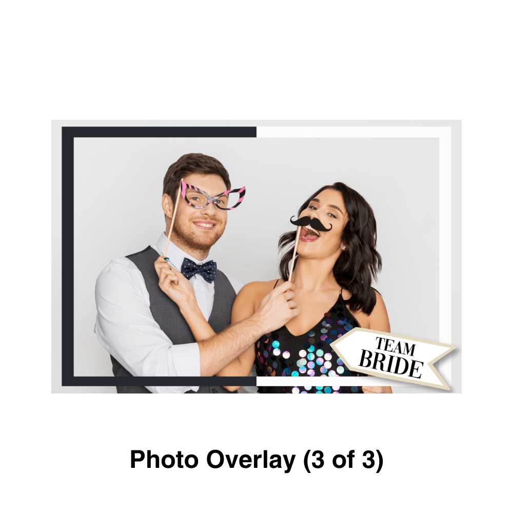Team Bride vs. Team Groom Photo Booth Theme - Pixilated