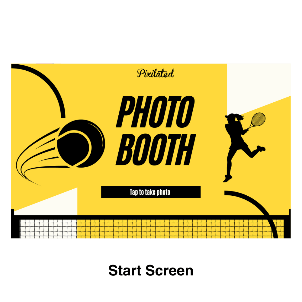 Tennis Photo Booth Theme - Pixilated