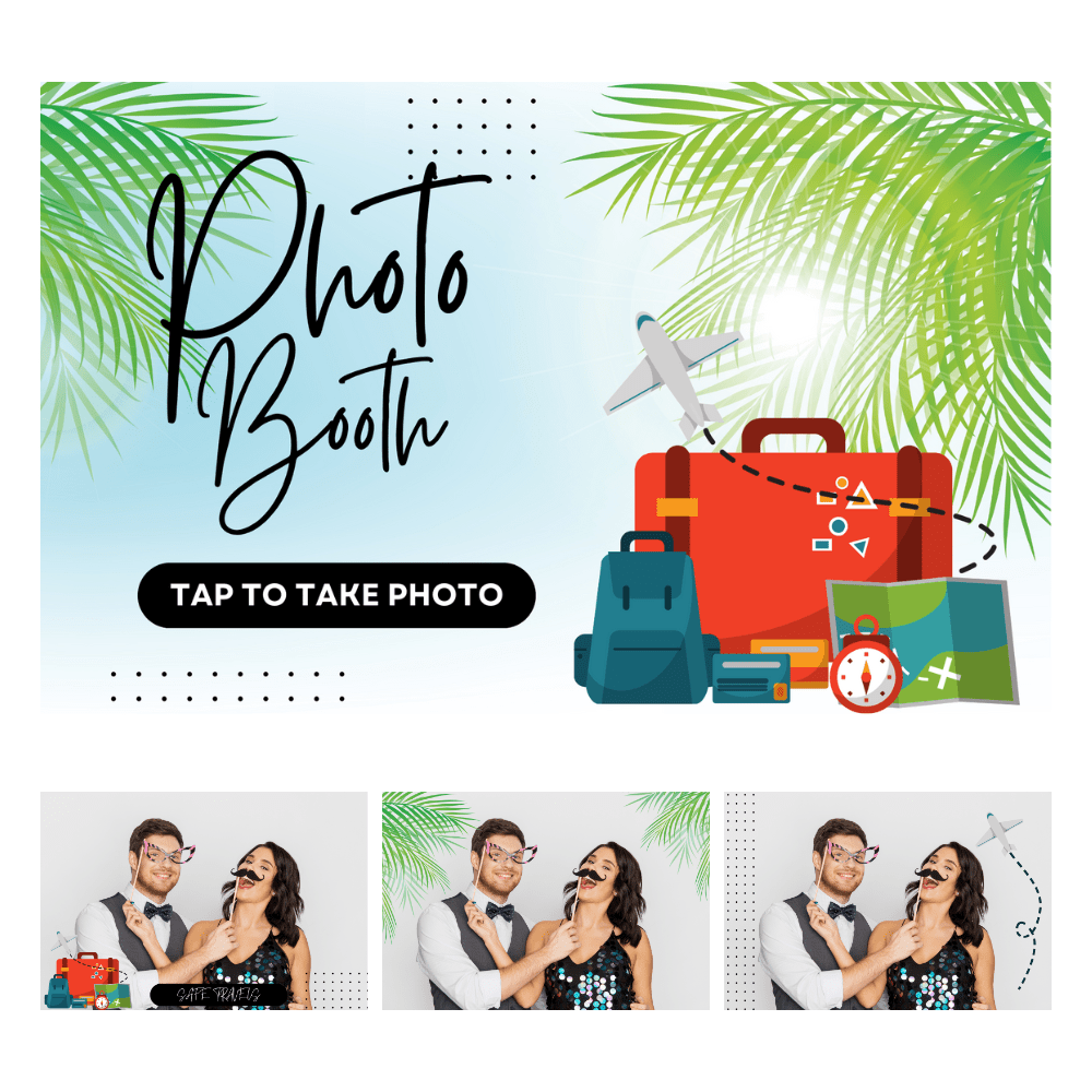 Travel Photo Booth Theme - Pixilated