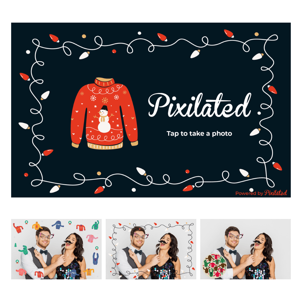 Ugly Sweater Photo Booth Theme - Pixilated