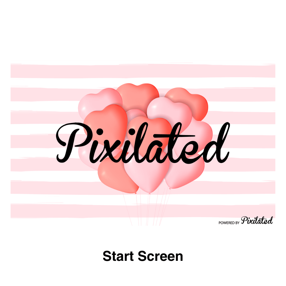 Valentine's Day Photo Booth Theme - Pixilated