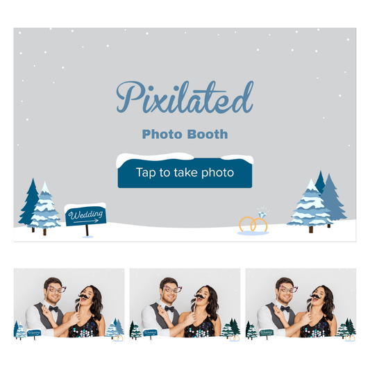 Winter Wedding Photo Booth Theme - Pixilated