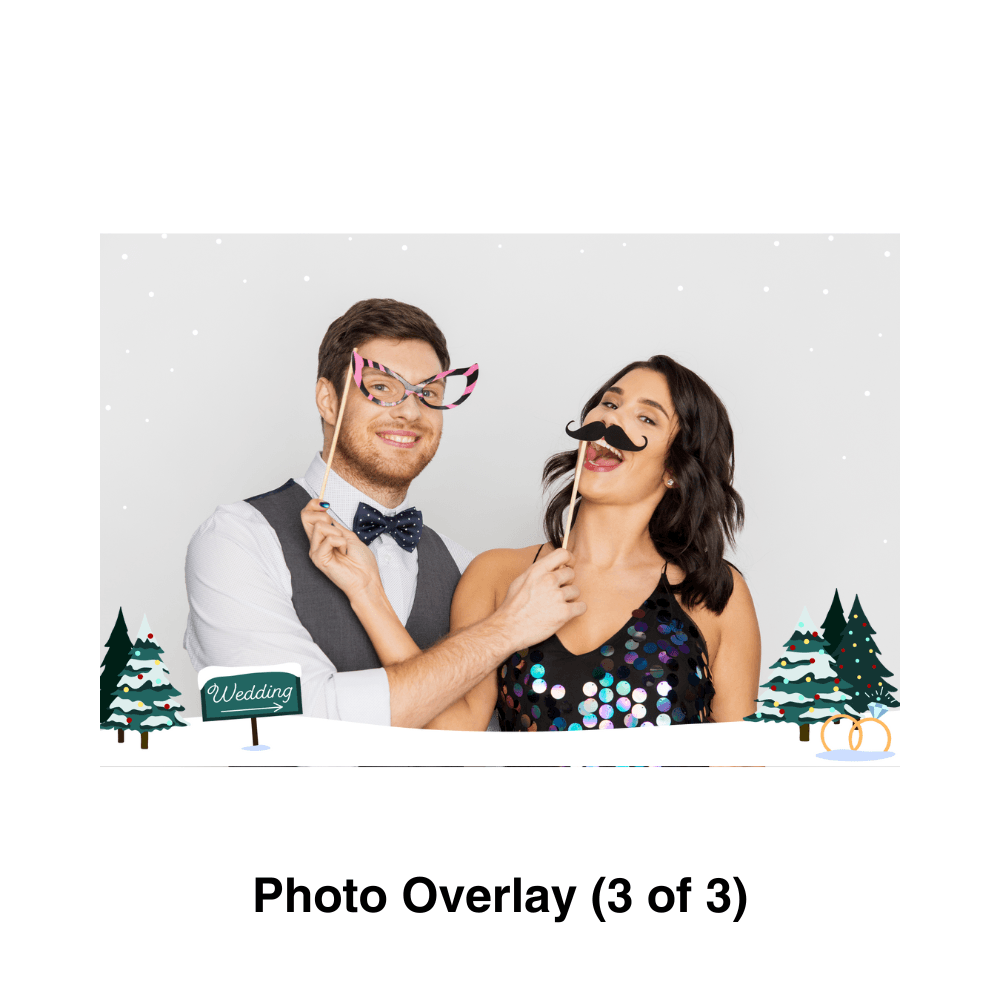 Winter Wedding Photo Booth Theme - Pixilated