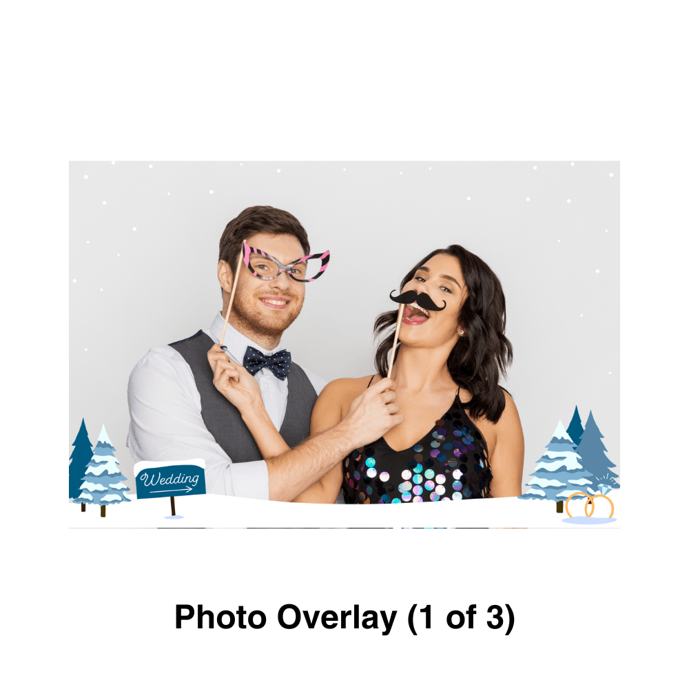 Winter Wedding Photo Booth Theme - Pixilated