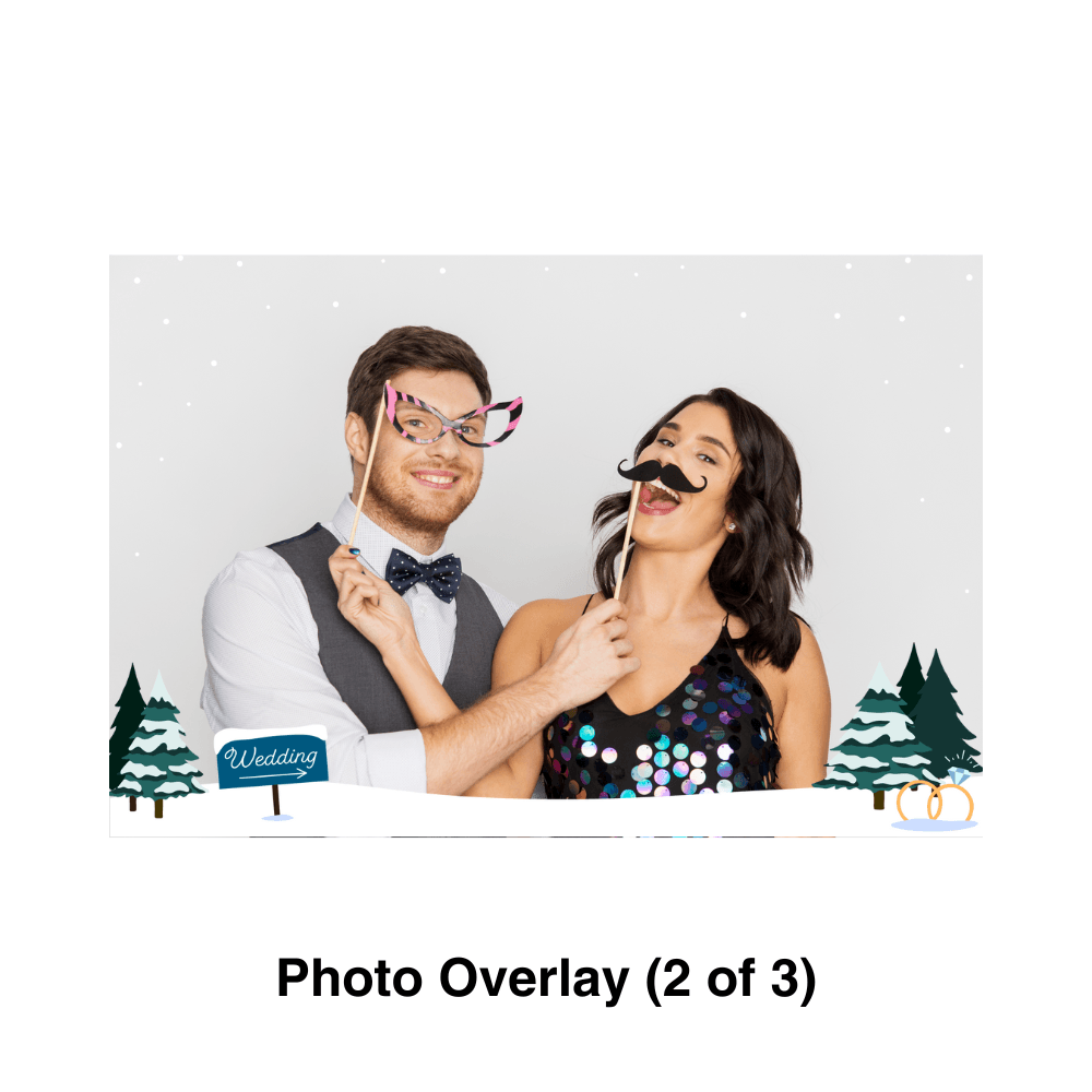 Winter Wedding Photo Booth Theme - Pixilated