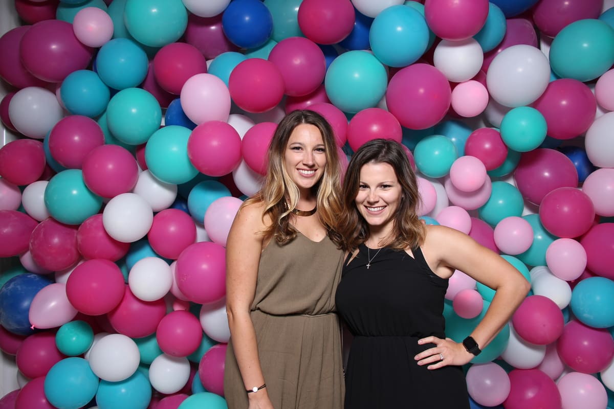 Photo Booth Rental with Balloon Backdrop