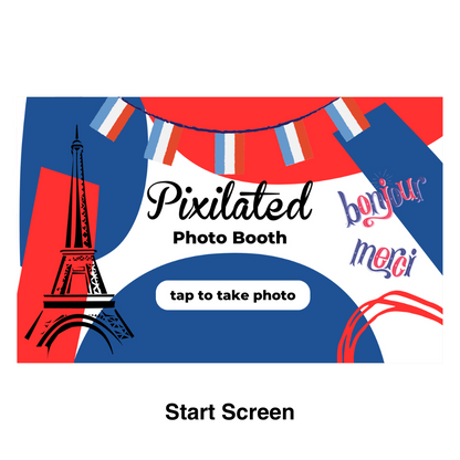 France Photo Booth Theme - Pixilated