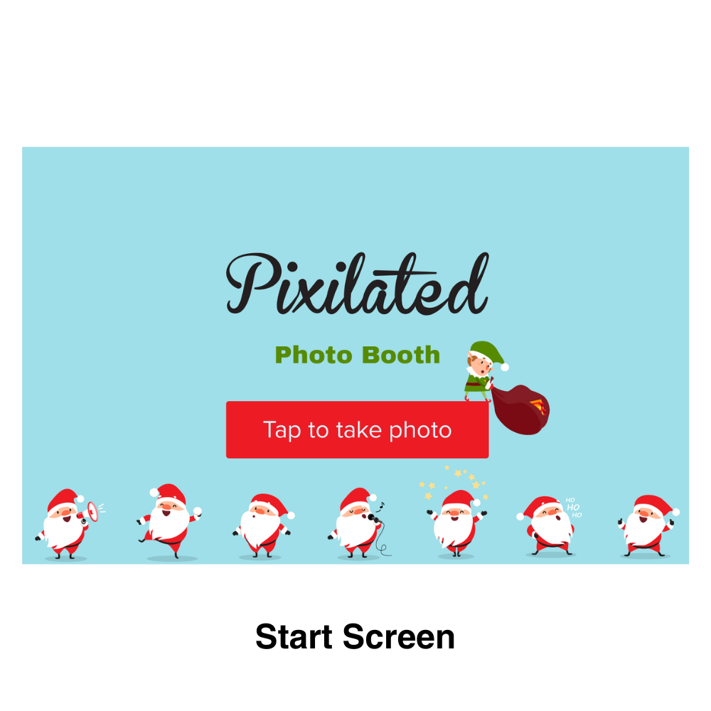 Christmas Guys Photo Booth Theme- start screen