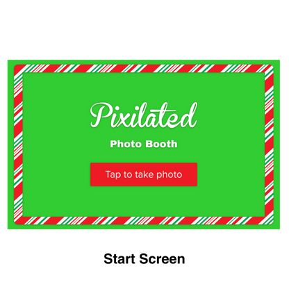 Candy Cane Photo Booth Theme- start screen