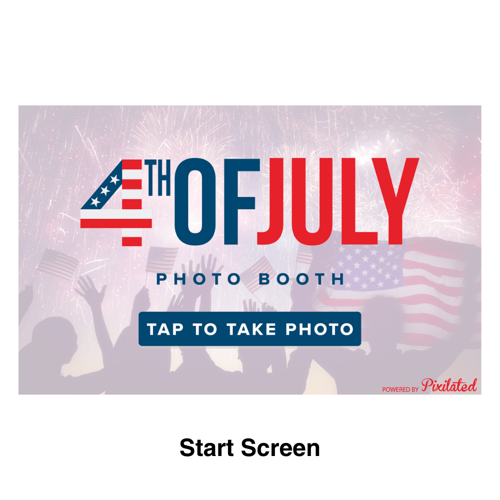 4th of July Photo Booth Theme - Pixilated