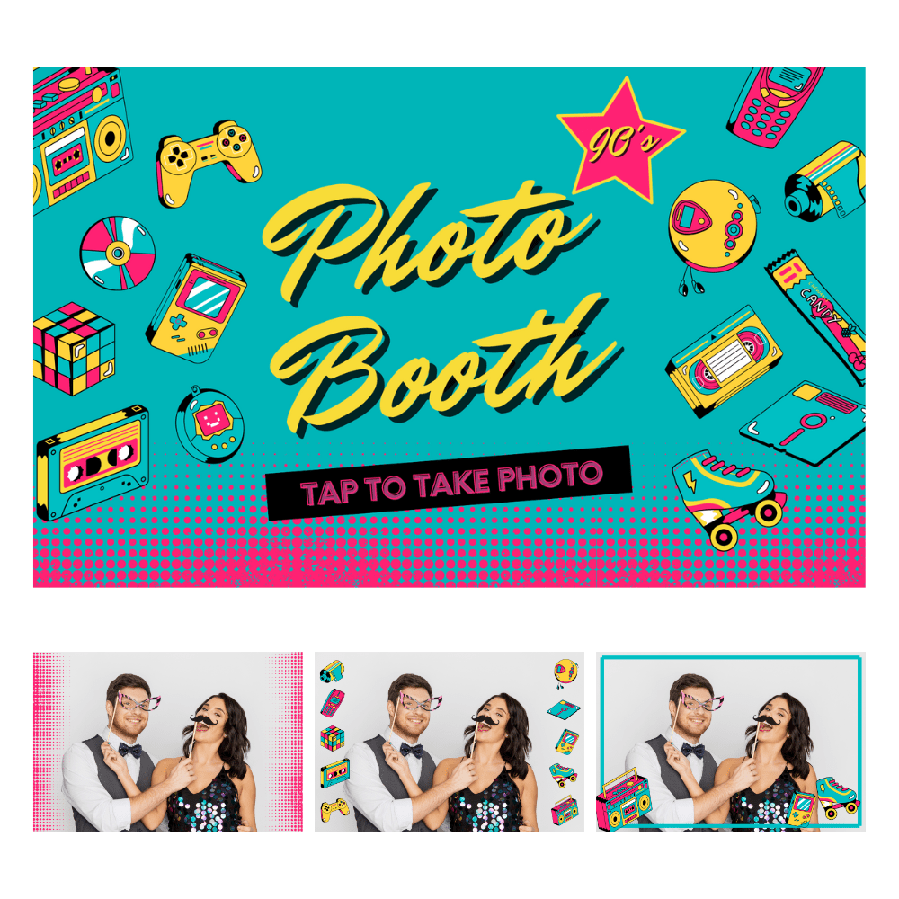 90's Photo Booth Theme - Pixilated