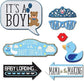 Baby Shower Boy Photo Booth Props - Pixilated