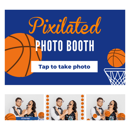 Basketball Photo Booth Theme - Pixilated