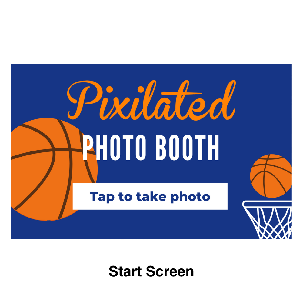 Basketball Photo Booth Theme - Pixilated