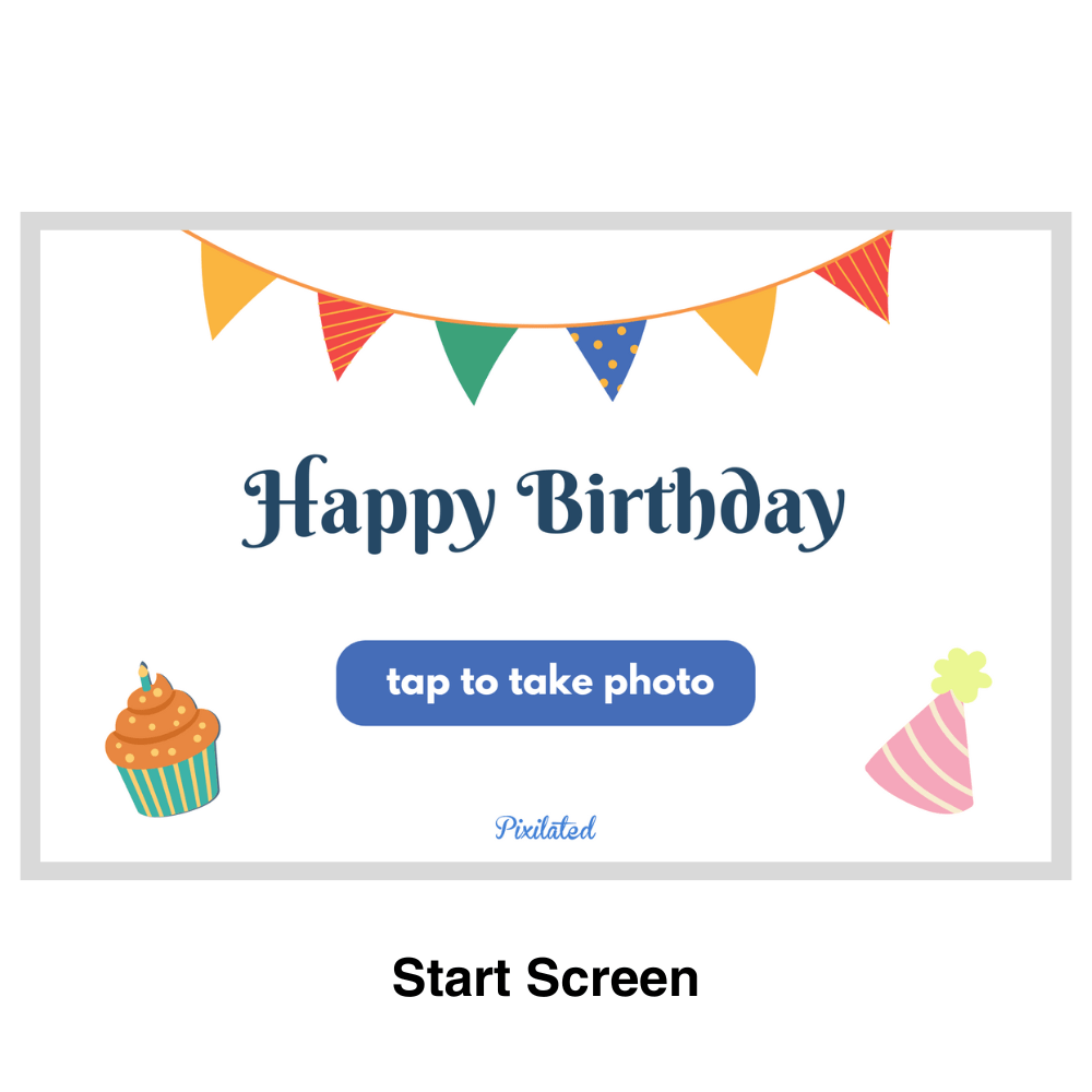 Birthday Bash Photo Booth Theme - Pixilated