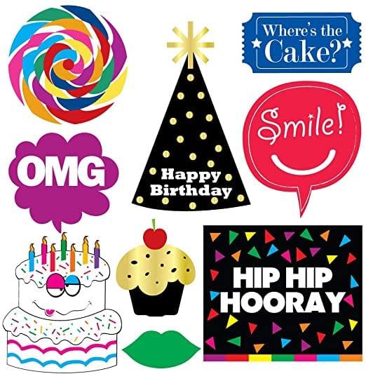 Birthday Photo Booth Props and Signs – Pixilated