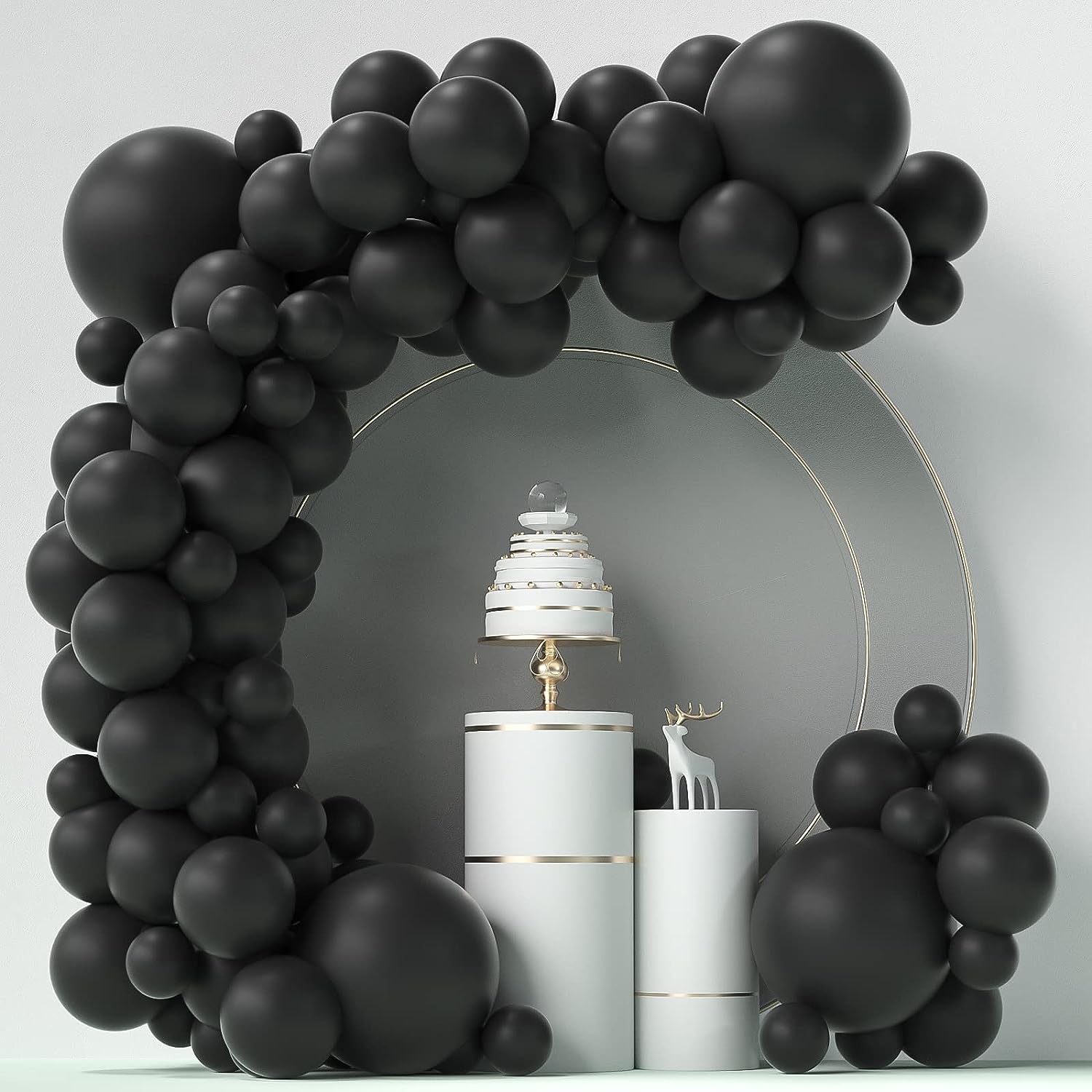 Black Balloon Arch - Pixilated