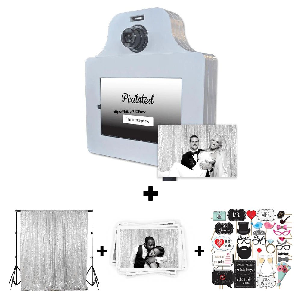 Black & White Wedding Photo Booth Bundle - Pixilated