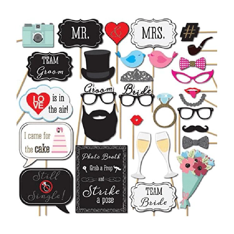 Black & White Wedding Photo Booth Bundle - Pixilated