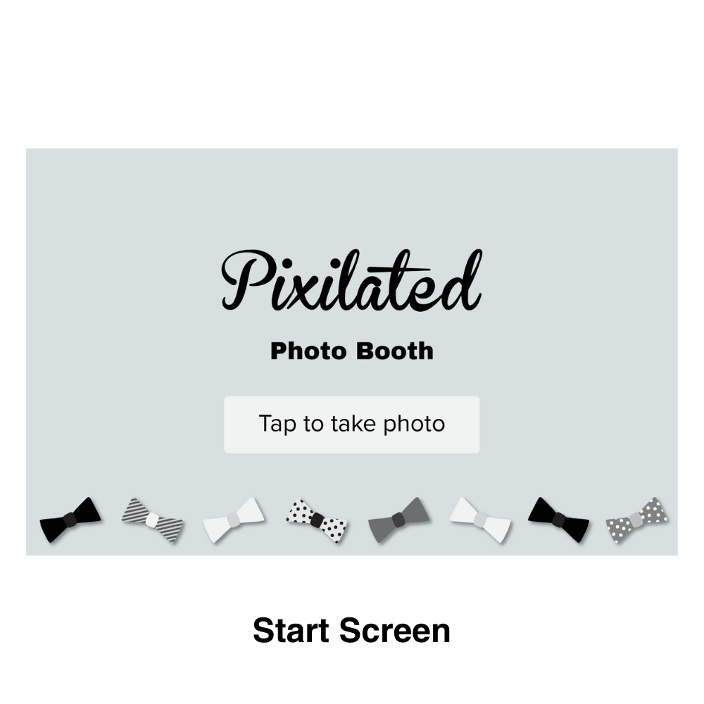 Bowtie Photo Booth Theme - Pixilated