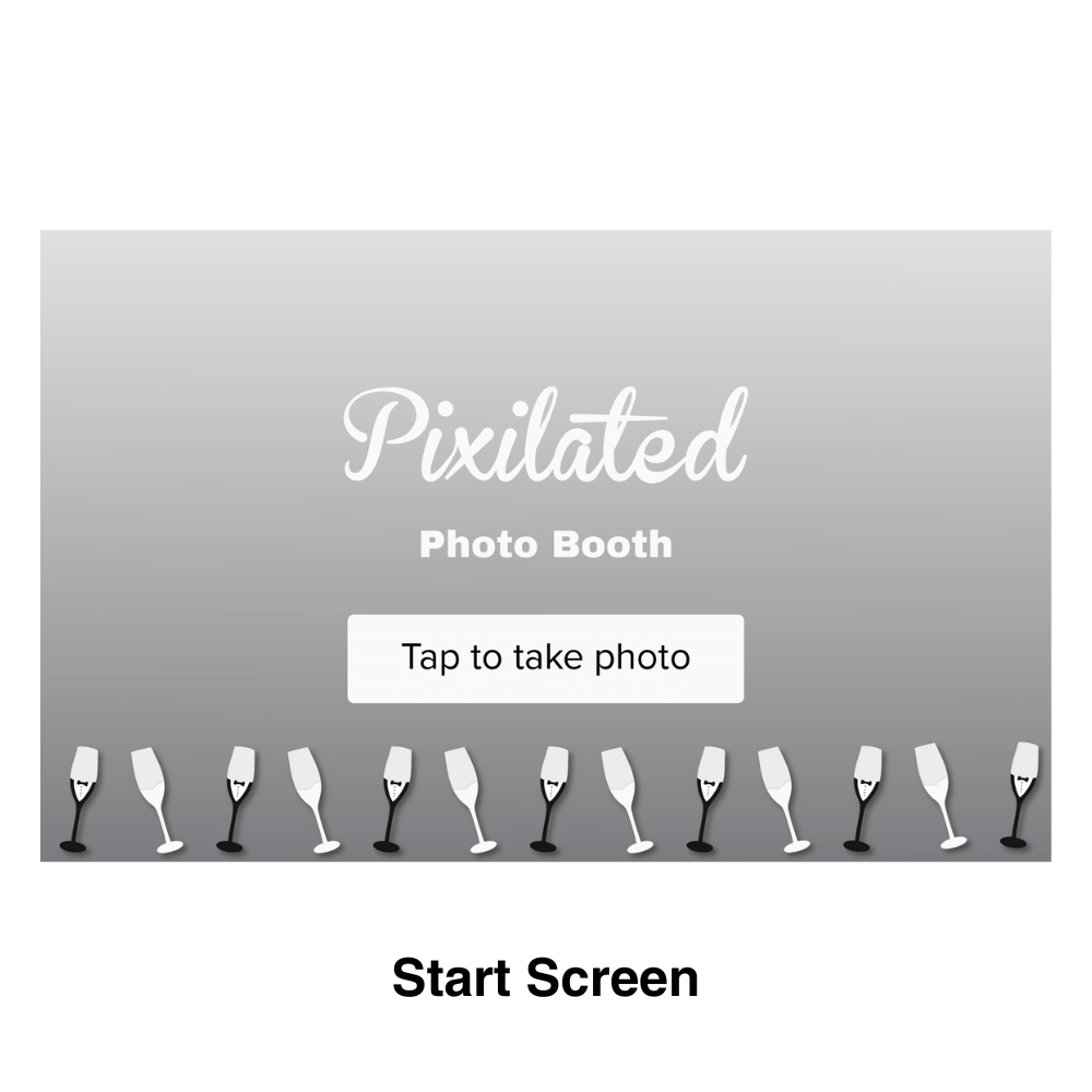 Champagne Photo Booth Theme - Pixilated