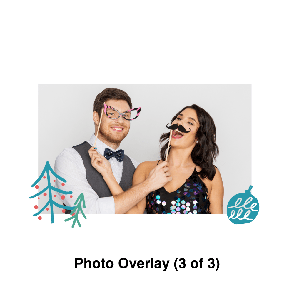 Christmas Ornaments Photo Booth Theme - Pixilated