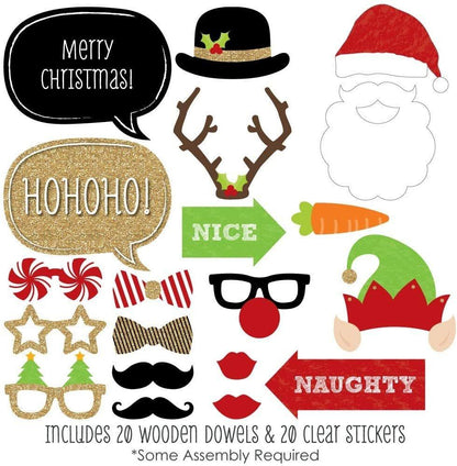 Christmas Photo Booth Props - Pixilated