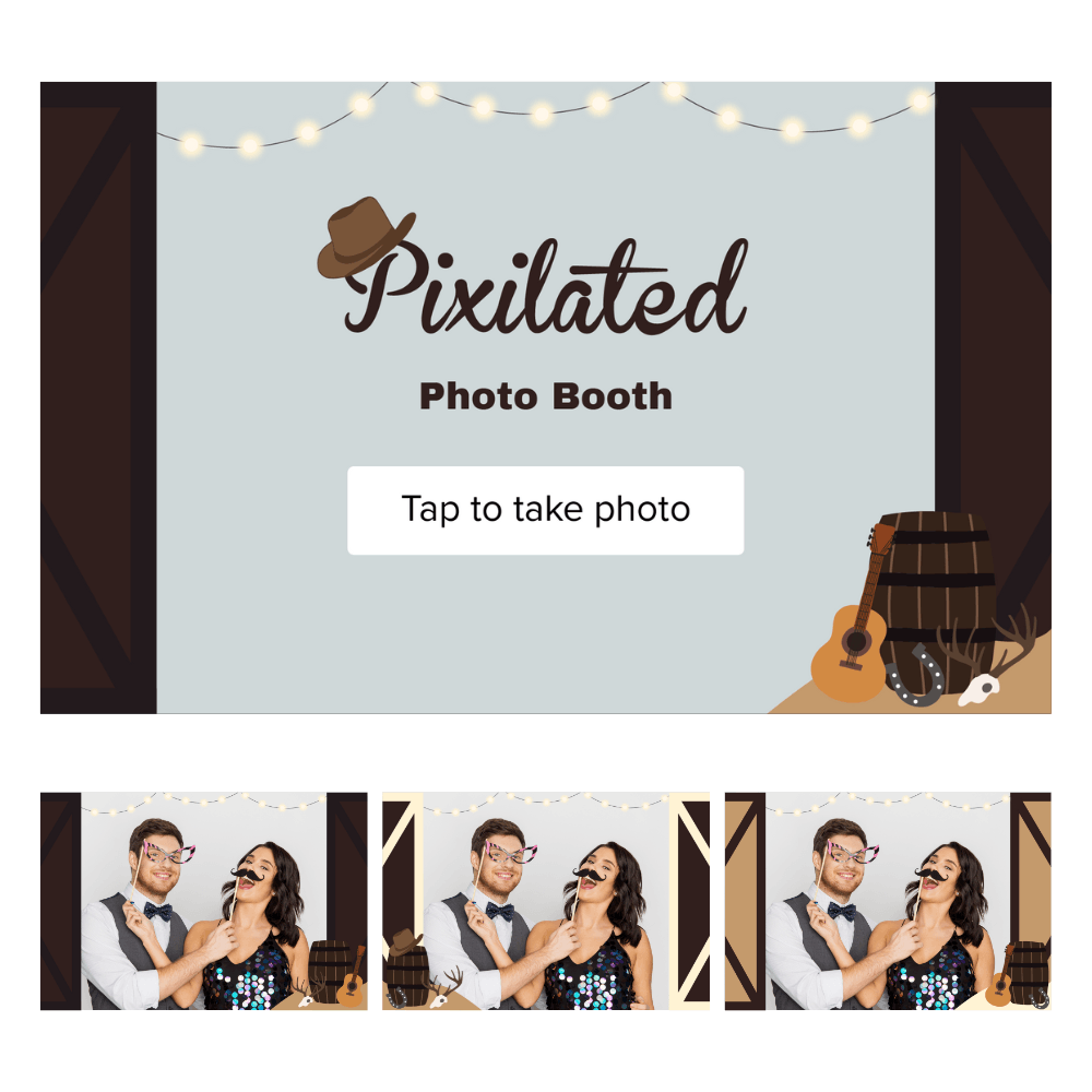 Country Photo Booth Theme - Pixilated