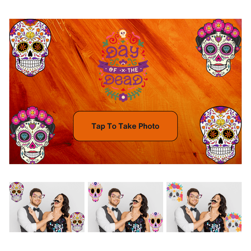 Day of The Dead Photo Booth Theme - Pixilated
