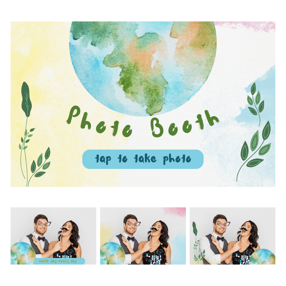 Earth Photo Booth Theme - Pixilated