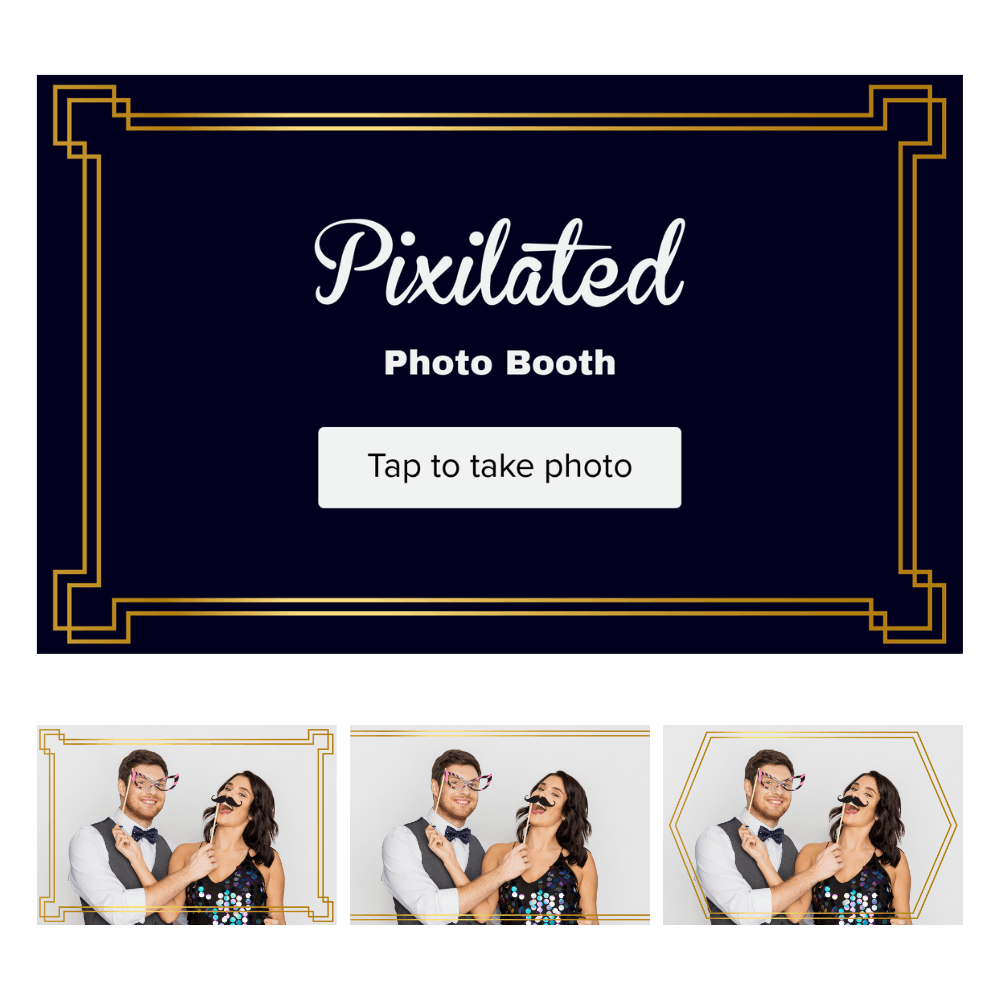 Elegant Gold Photo Booth Theme - Pixilated
