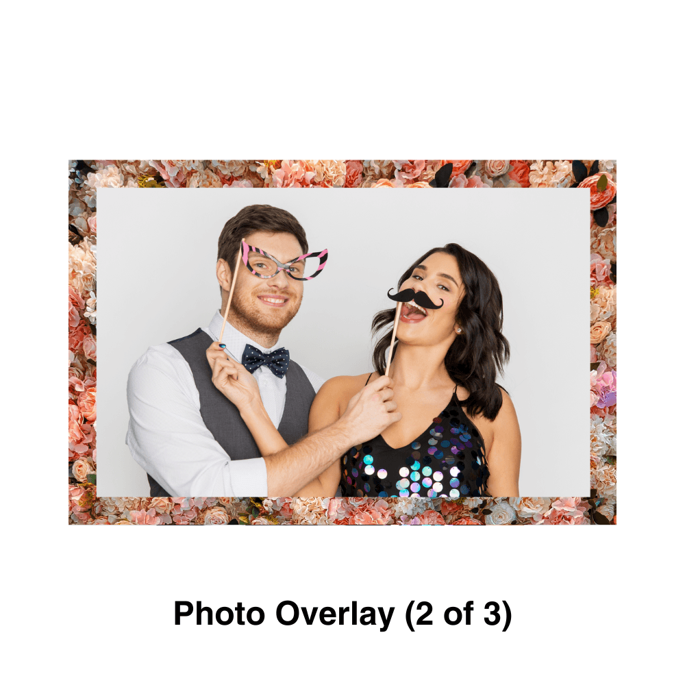 Flower Wall Photo Booth Theme - Pixilated