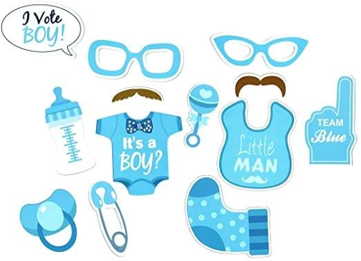 Gender Reveal Photo Booth Props - Pixilated