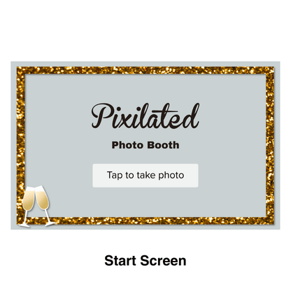 Glitter & Champagne Photo Booth Theme - Pixilated