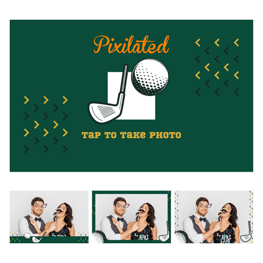 Golf Photo Booth Theme - Pixilated